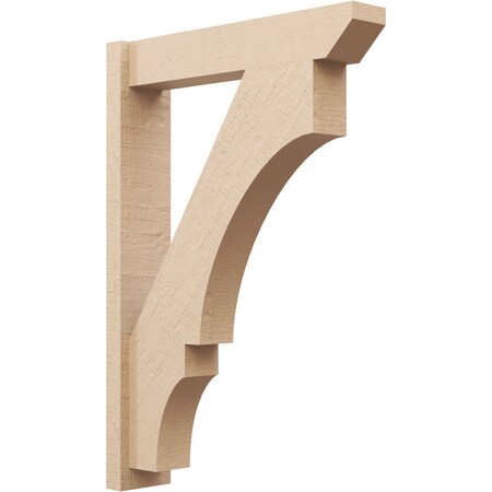 Ekena Millwork 6-in W x 28-in D x 40-in H Balboa Slat Rough Cedar Woodgrain TimberThane Outlooker, Primed Tan OUTUR060X28X40BOA24RCPR